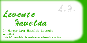 levente havelda business card
